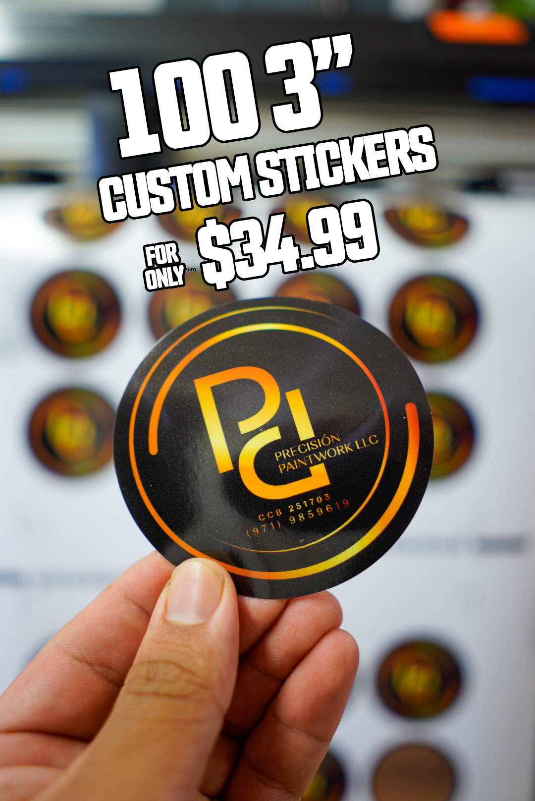 100 3" Sticker Special
